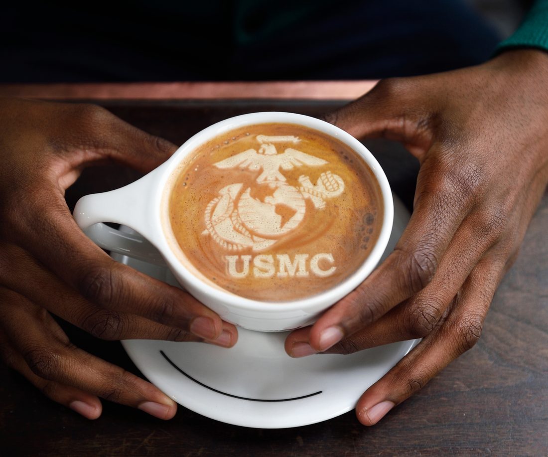 A latte at Rick's Coffee Bar